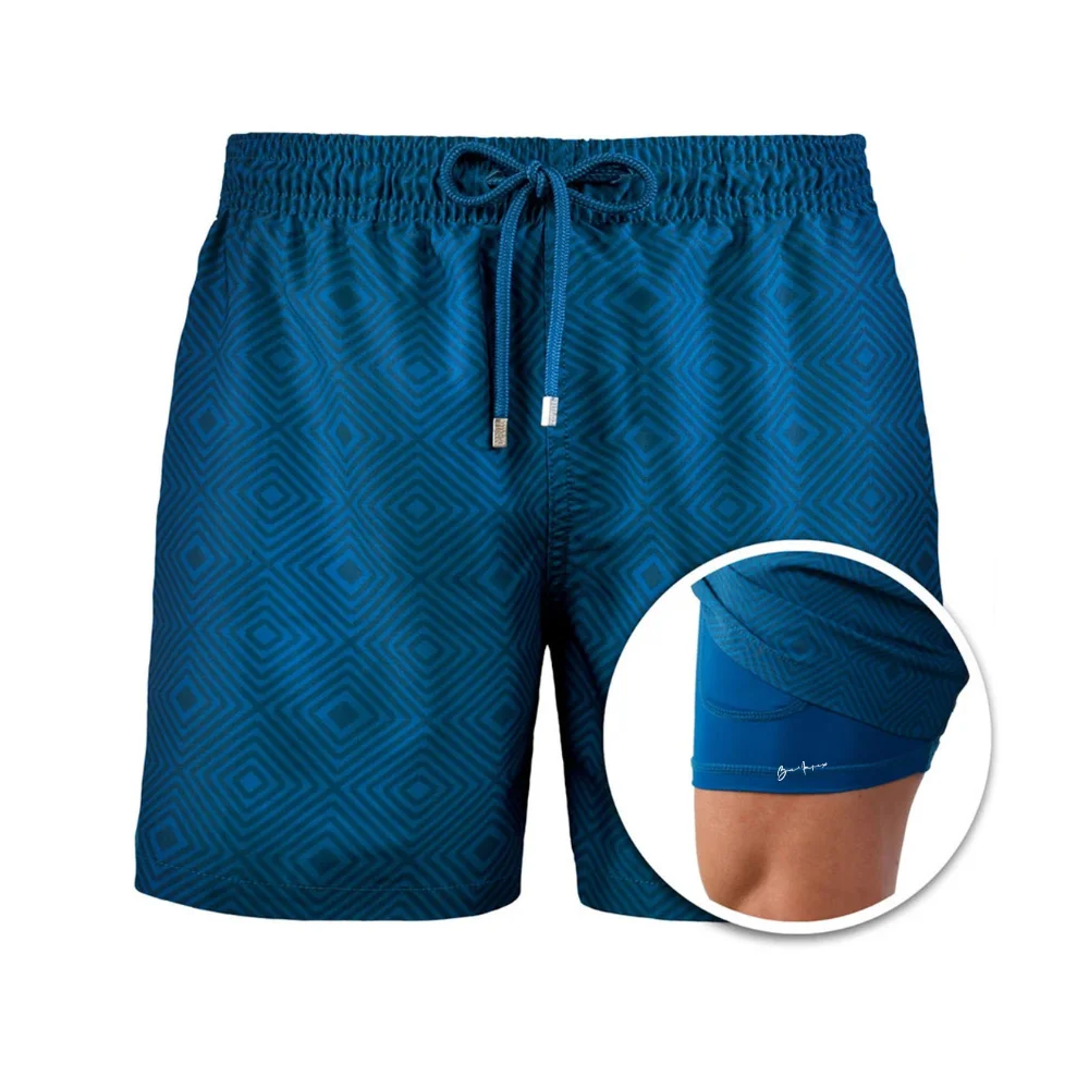 Custom  Printed Summer Quick Dry Loose Swim Board Shorts For men and boys