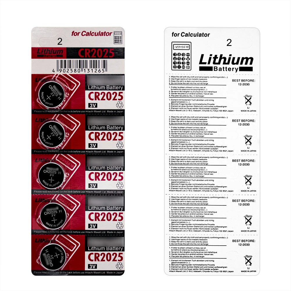 CR2025 3V  Button cell Battery For Smart devices motherboard