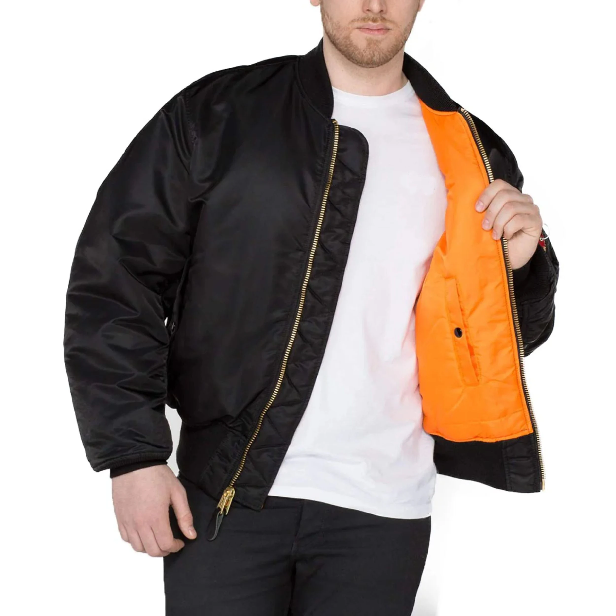 Custom Streetwear Flight Jackets Embroidery Men Vintage Clothing Zip Up Bomber Jackets 100% Polyester Custom Pilot Jacket