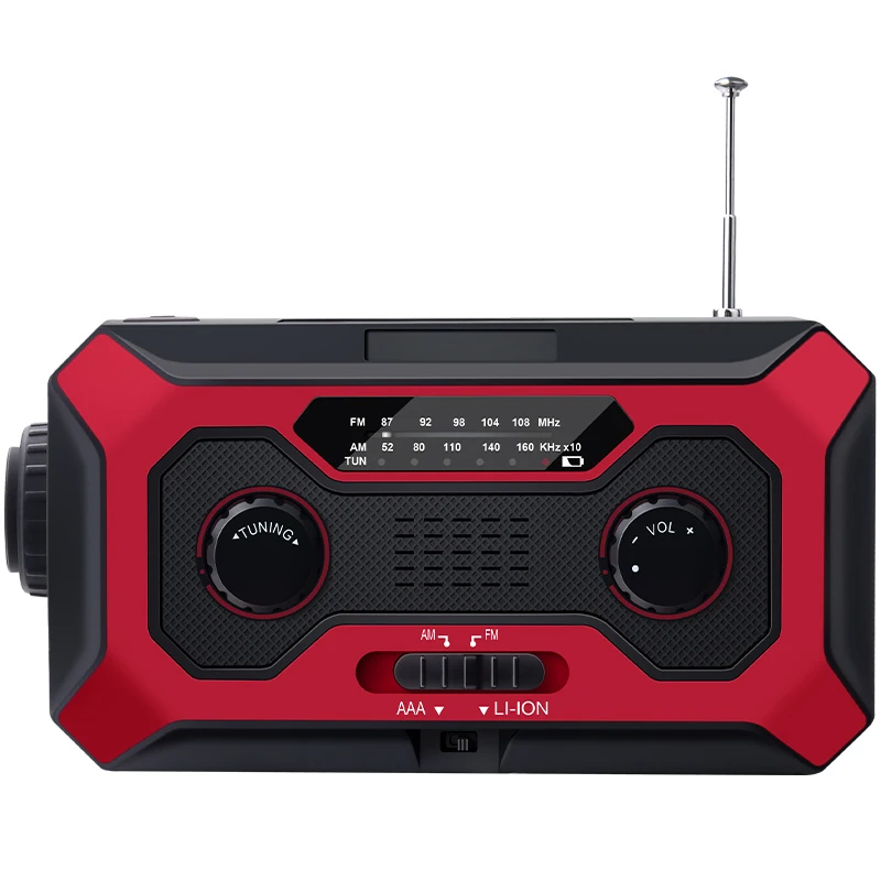 Мини солнечная панель Ручной радиоприемник SOS сигнализация FM AM погода перезаряжаемая