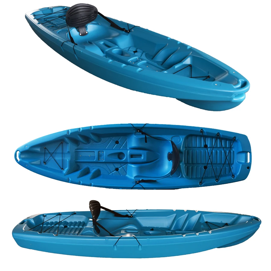 Ridgeside OEM/ODM Wholesale HDPE Blow Molded One Person Sit On Top Chinese Cheapest Fishing Kayak Hard Boat