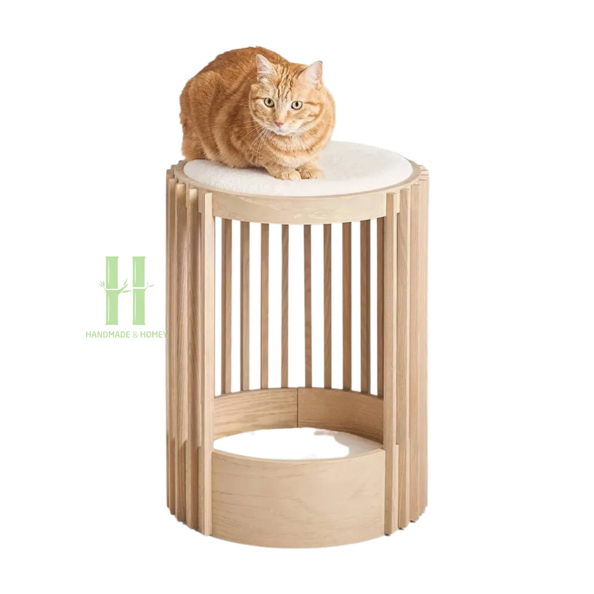 White Two Condo Cat Tower Tree Double Cat Tree Player Variety of Color and Dimension Customize Logo and Package from Vietnam