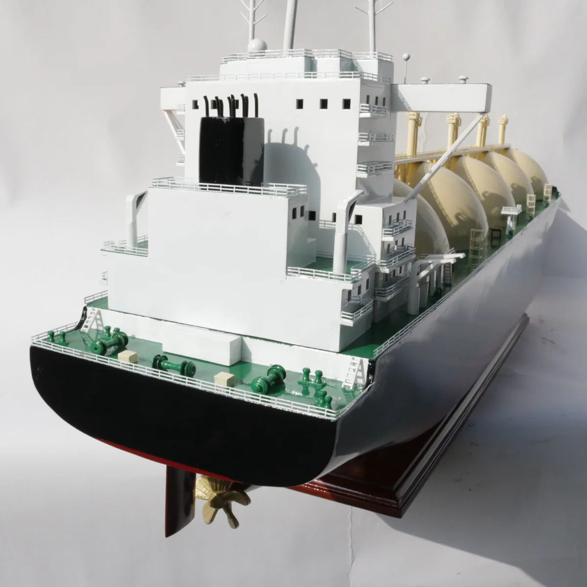 Газовый танкер (СПГ Перевозчик)-деревянная модель коммерческого корабля-модель танкера ручной работы для украшения деловой подарок