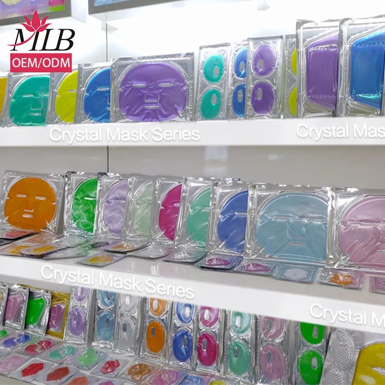 Ready To Ship Multi Color Skin Care Face Lift Peptides Facial Mask Label Spa Whitening Gold  Collagen Facial Mask