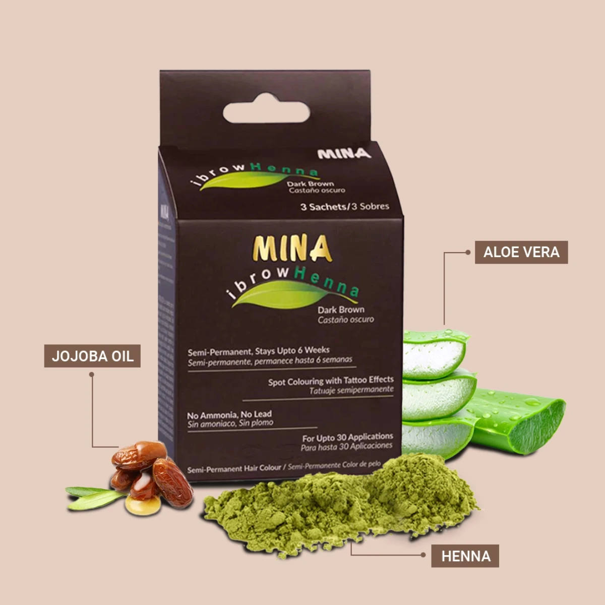 Eyebrow Henna Private Label Eye Brow Henna for Brows Coloring Kit with Good Price Tint Henna Powder Eyebrow