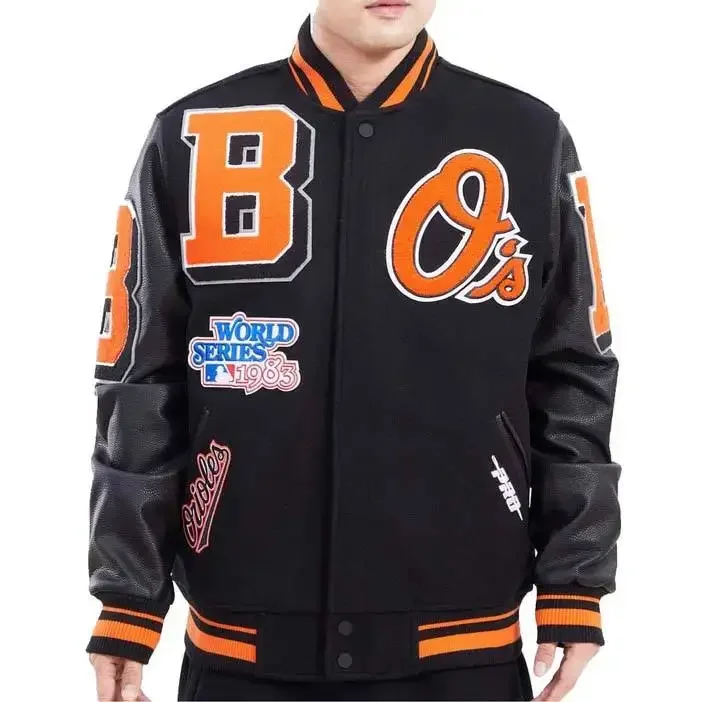 Street Wear Chenille Embroidered Patch Custom Winter Men Varsity Jacket Chenille Embroidery Varsity Baseball Jackets