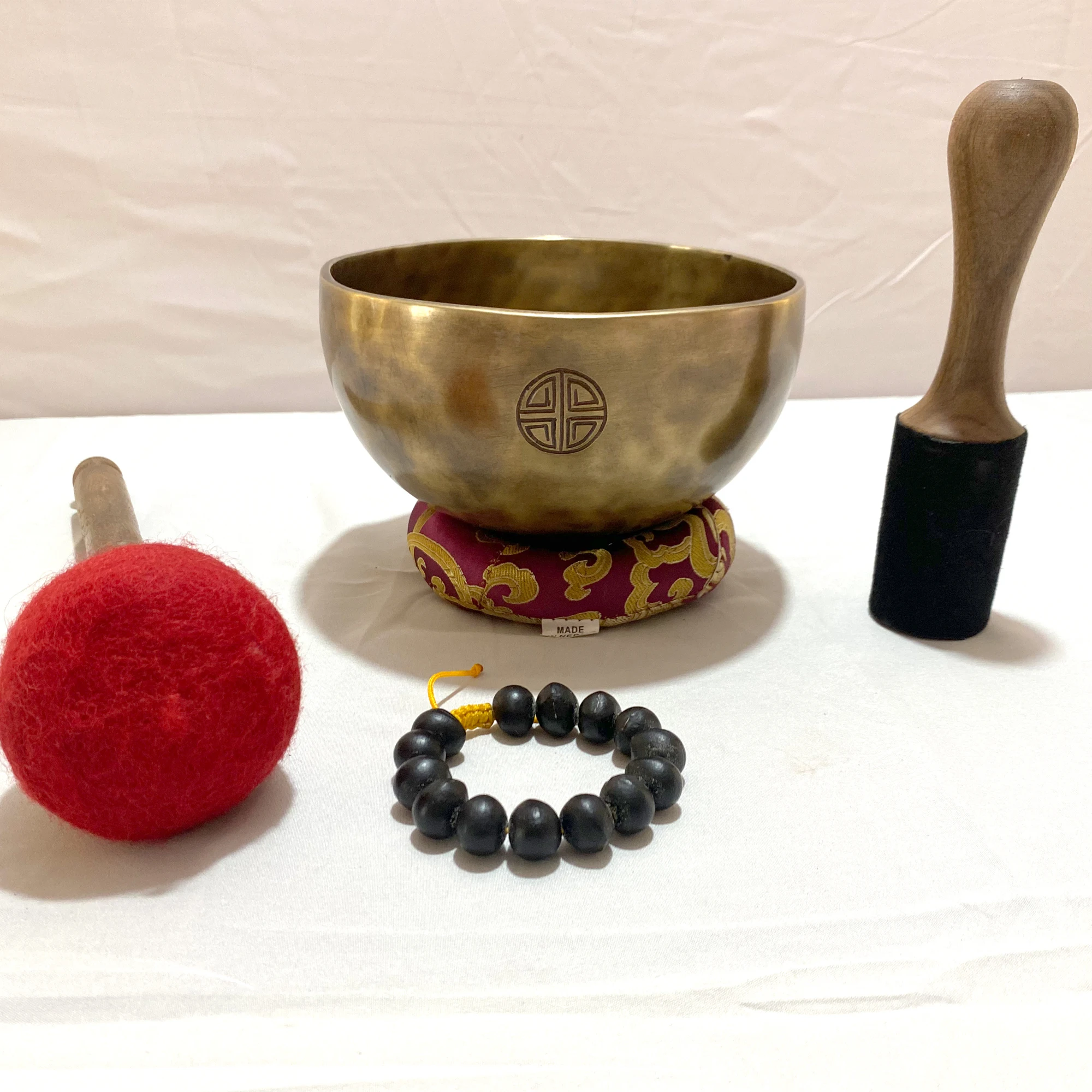 Handmade Tibetan Singing Bowl Crown Chakra Note B | Tibetan Singing Bowl from Nepal | Seven Metals Singing Bowls Crown Chakra A