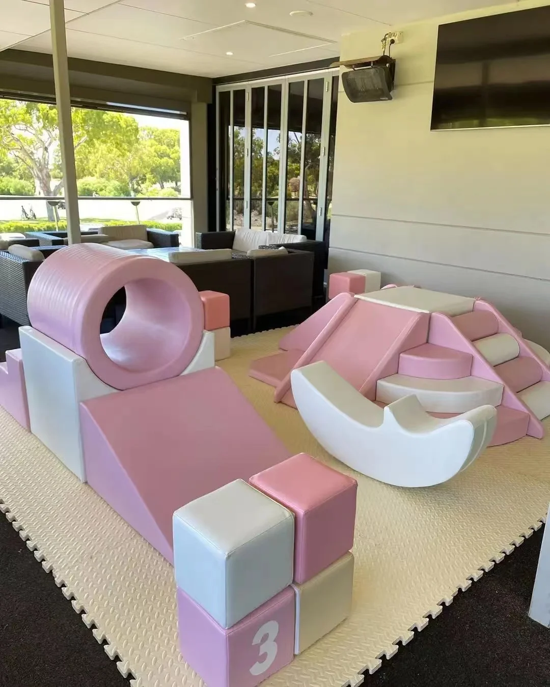 Children Customized Grey Ball Pit Pool Sets Kids indoor Playground indoor soft play  Corner Ball Pit Equipment For  sales