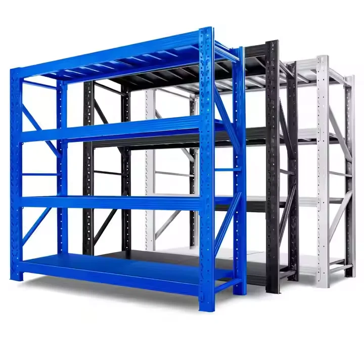 Manufacture Factory 500KG Per layer Powder Coated Metal Light Duty Warehouse Storage Rack Shelf garage shelves