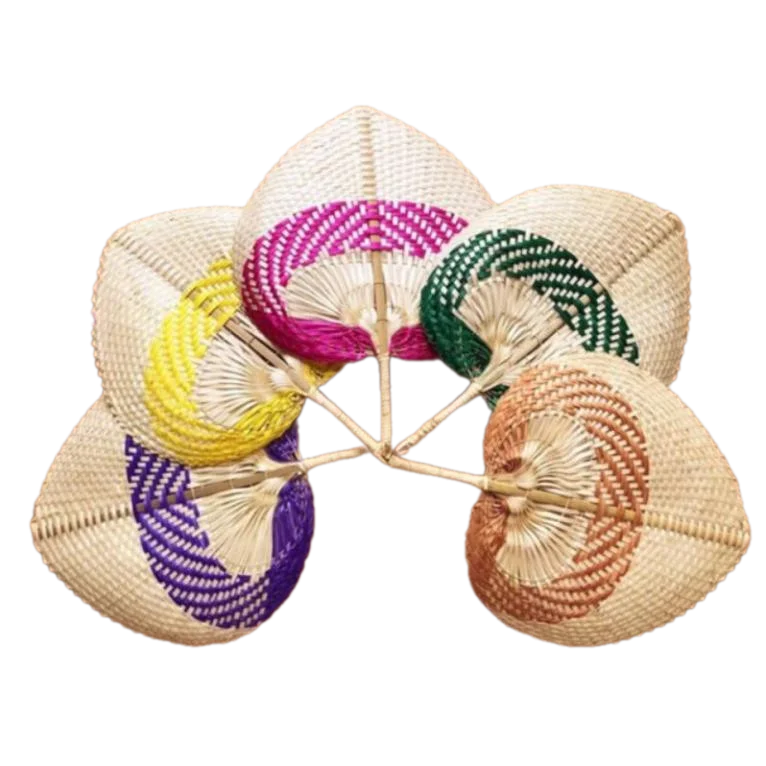 Collection Of Best Decor Wall Woven Bamboo Hand Fan, Palm Leaf Fan Wholesale Fans Handmade Wicker Traditionalmade in Viet Nam