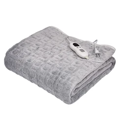 2022 Electric Blanket CE ROHS LVD EMC FCC Warm Bed Winter Gray Electric Blanket For European