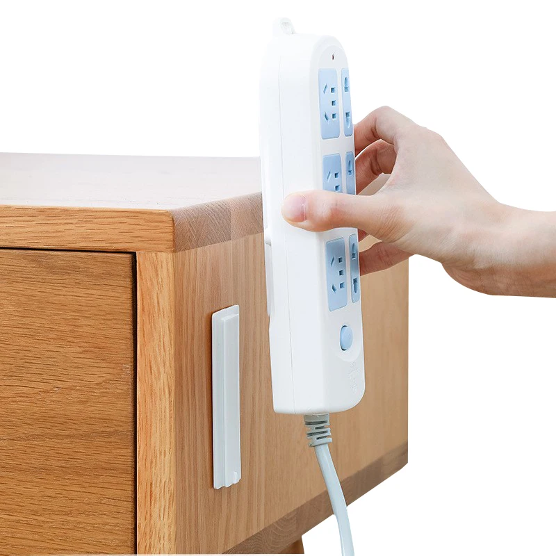 Клейкий держатель для удлинителя самоклеющийся фиксатор настенное крепление подставка для розетки