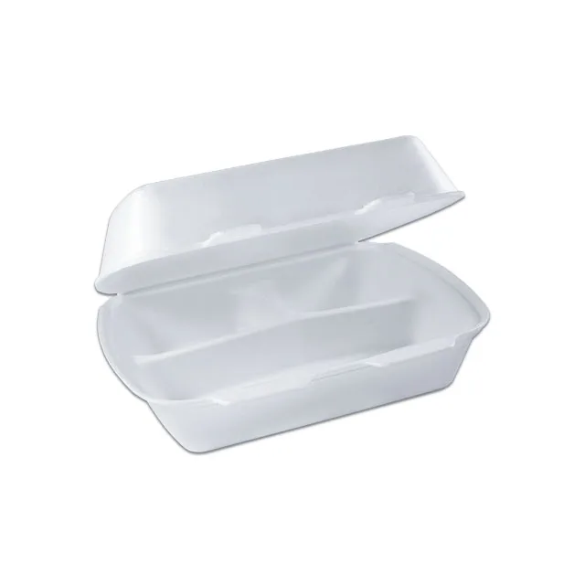 Disposable Styrofoam foam lunch box meal prep containers 033LB3  100pcs