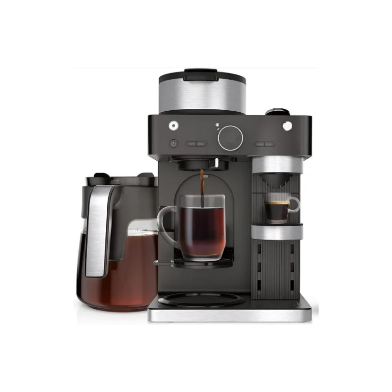 HOT SALE Coffee Machine Barista System, 3 Espresso Brew Styles, Single-Serve Coffee  Capsule Compatible 12-Cup Carafe
