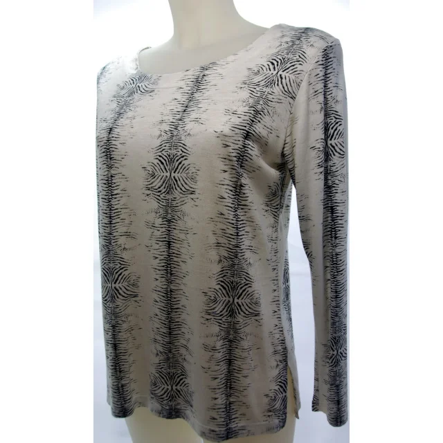 high quality italian jesrey top zebra print daywear and fashion