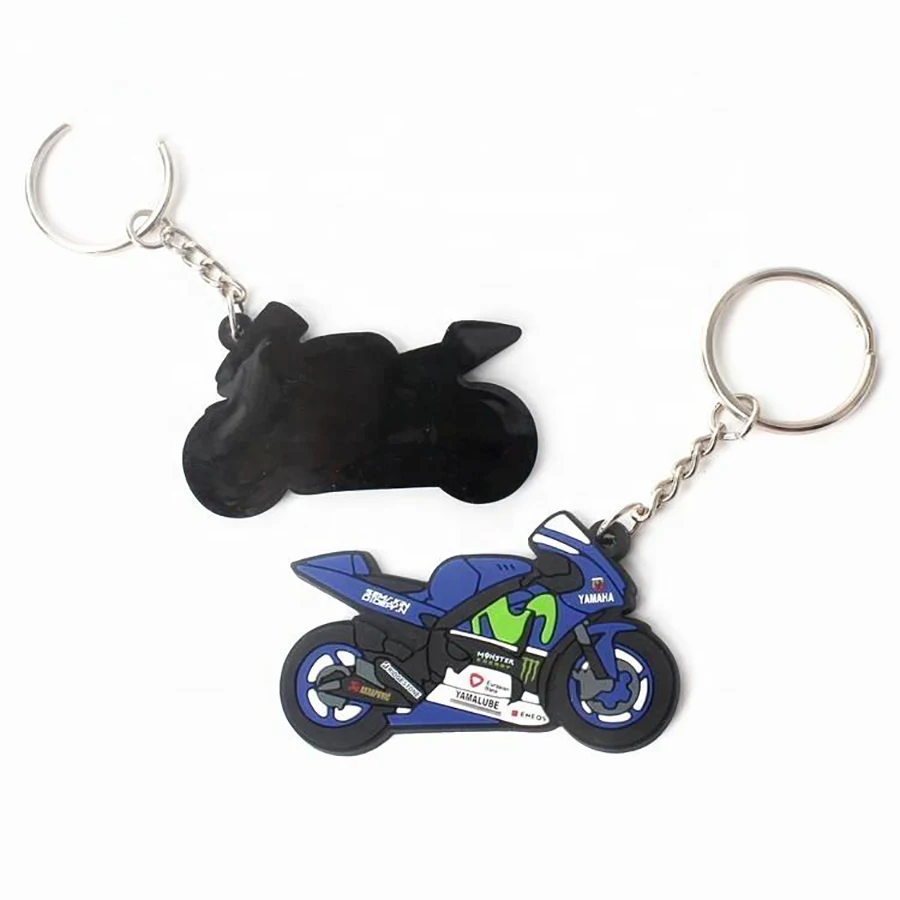 Custom 2D/3D anime soft pvc keychain Make Rubber sport Key Chain Your Logo keyring with chain