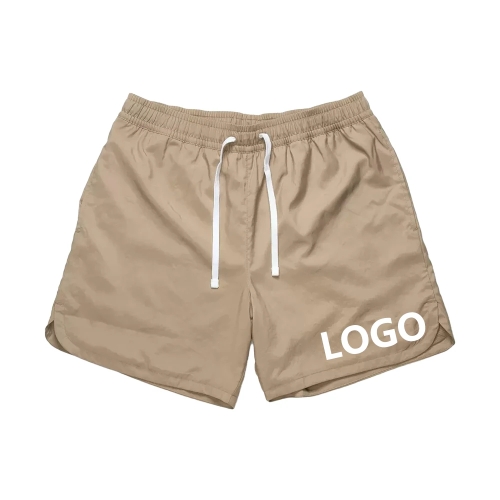 Yubao 9 Year Factory 100% polyester Mens gym shorts Custom logo draw strings causal short pants for OEM ODM
