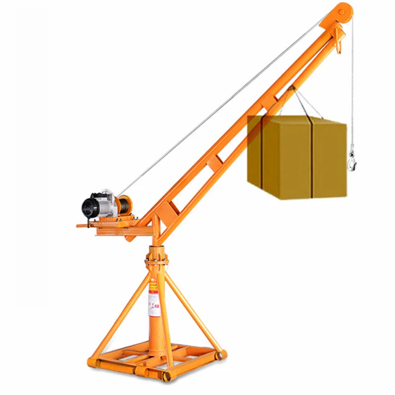 400 кг 500 строительный подъемный кран на крыше открытый портативный Канат мини-кран
