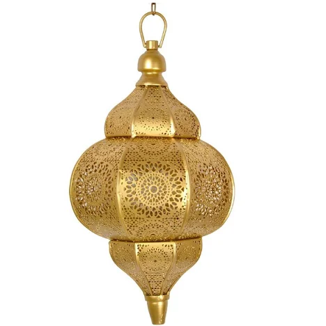 Contemporary Style Luxury Design Hanging Pendant Moroccan Lantern Lamp for Living Room Home Interior Lighting Lantern