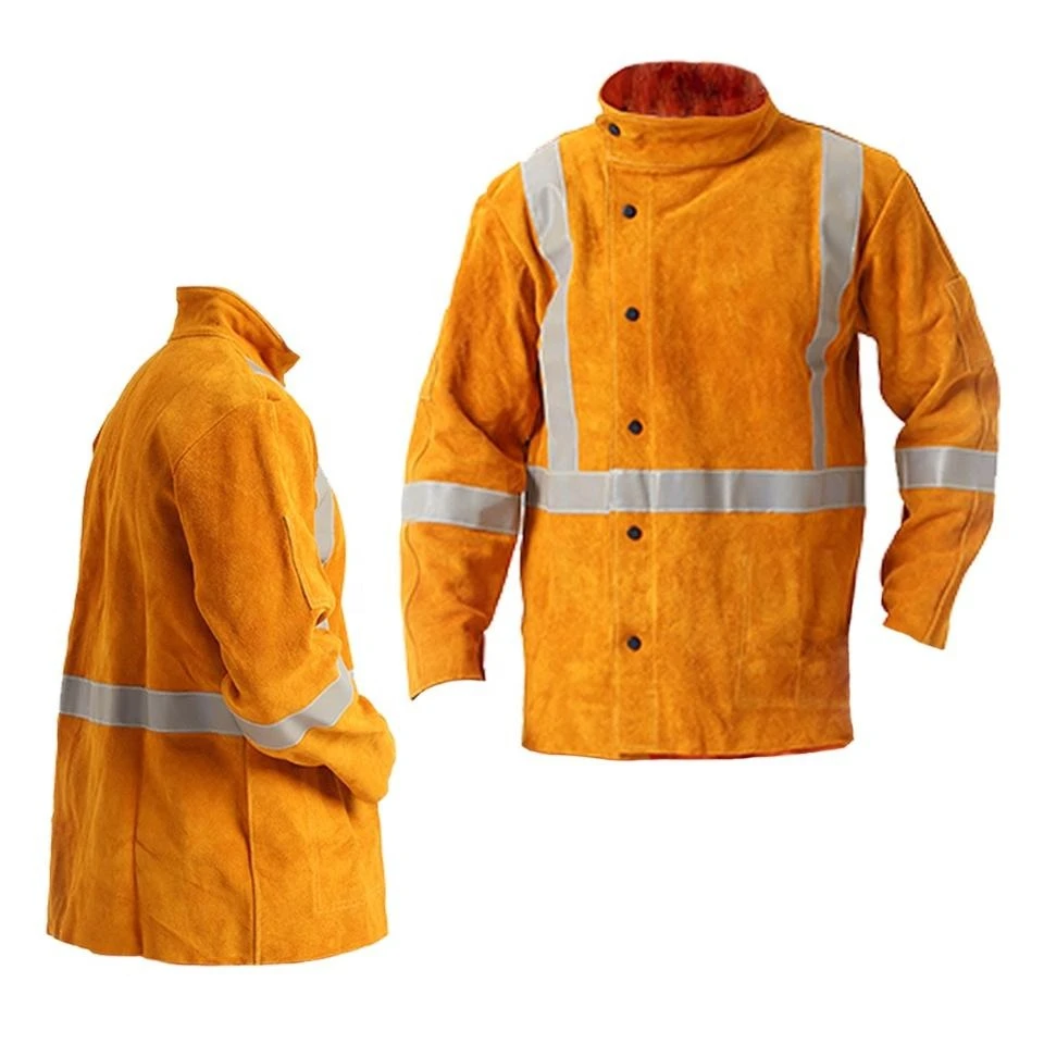 Customized Logo High Quality Welding Jacket Safety Heat Resistant Winter Jacket For Sale Waterproof