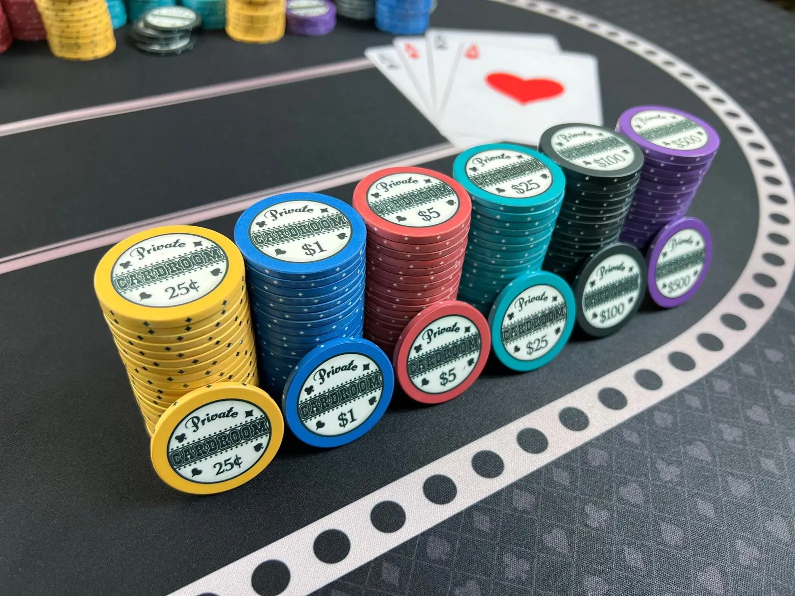 Fully customisable Professional Ceramic Material Poker Chips 10g and 40MM poker chips with customised design colour and logo