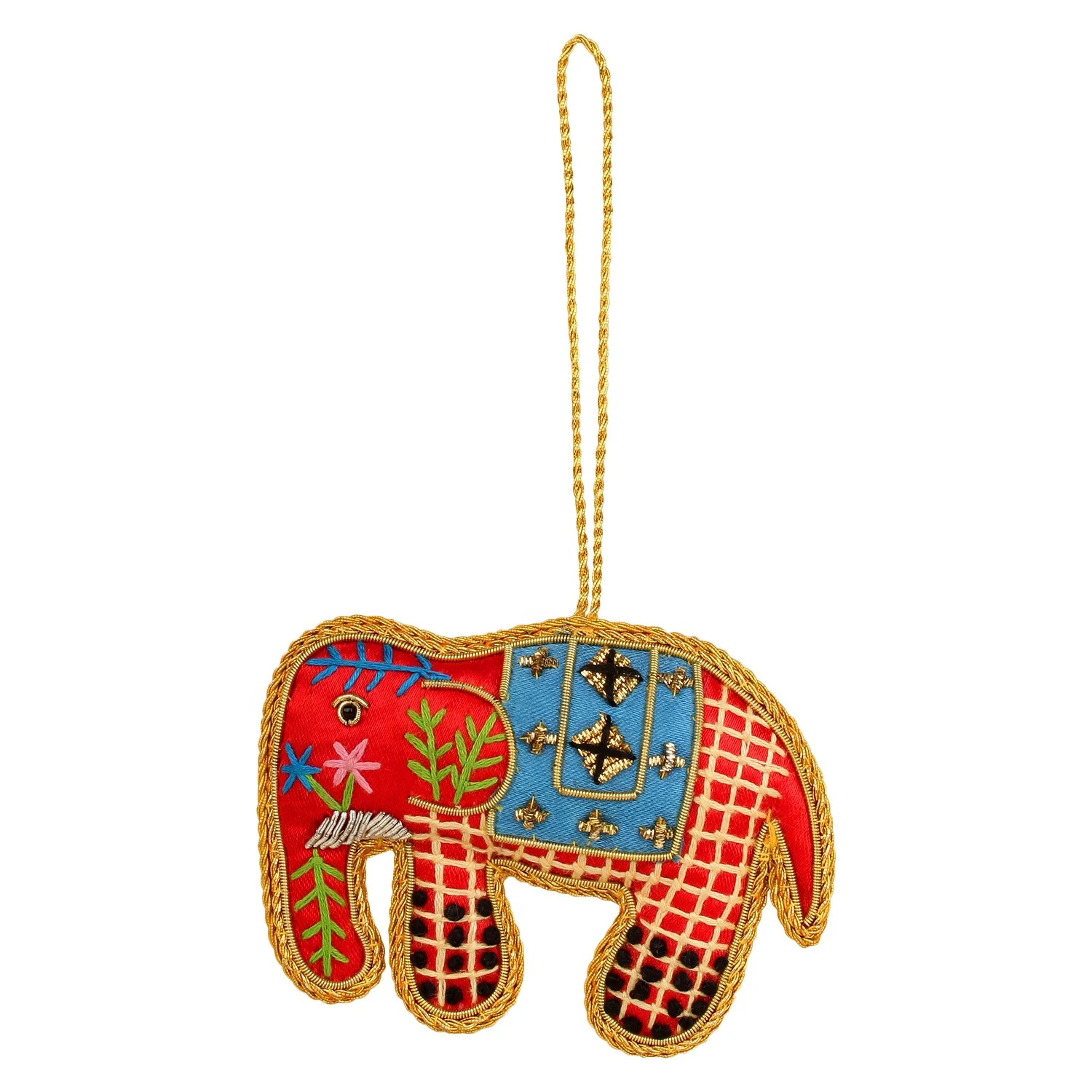 Handmade Handcrafted Embroidered Beaded Velvet satin Christmas Decorations Ornament Santa  Socks   Giraffe Elephant Customized