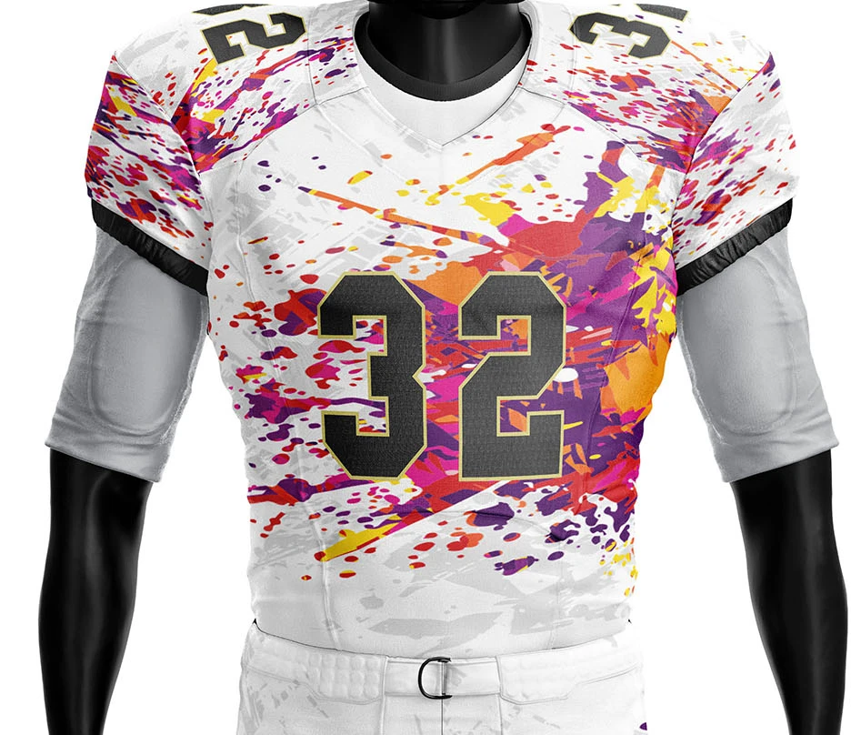 American Football Jersey And Uniform For Youth Kids and adults Heat-transfer Printing 100% Polyester Custom Football wear