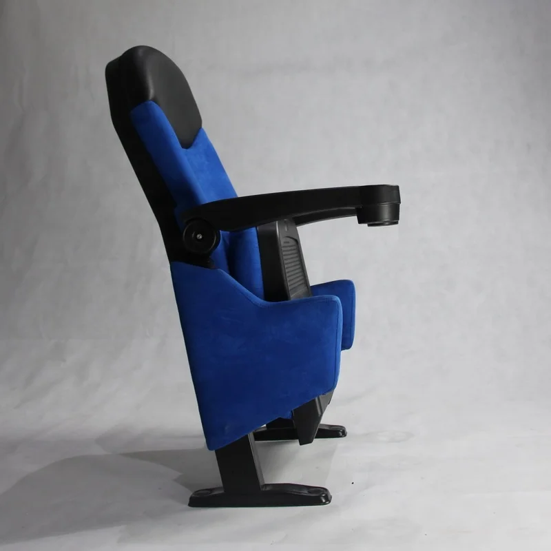 Blue Fabric 3D Movie Cinema Theater Seats With Headrest on Sale