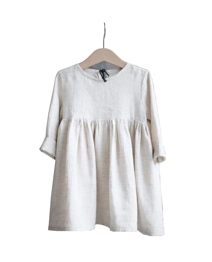 2022 Children Linen Dress Baby Linen Dresses Toddler Dress Made With 100% Linen By Zed Aar Export