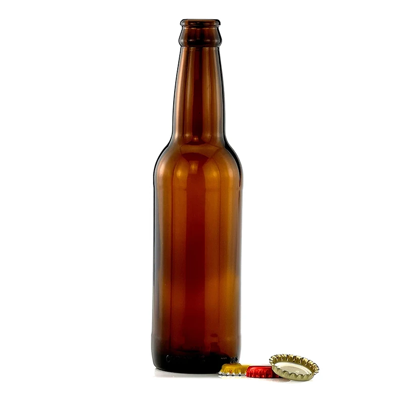 High quality empty 250ml 330 ml 500ml 650ml brown clear blue custom glass beer bottles 330ml