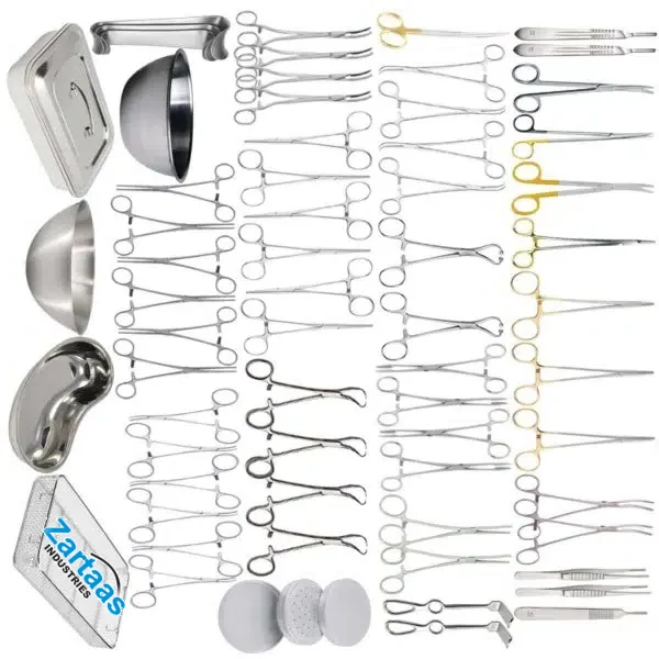 High Quality Stainless Steel Hernia and Appendix Set of 62Pcs Surgical Instruments Manufacturer and Exporter