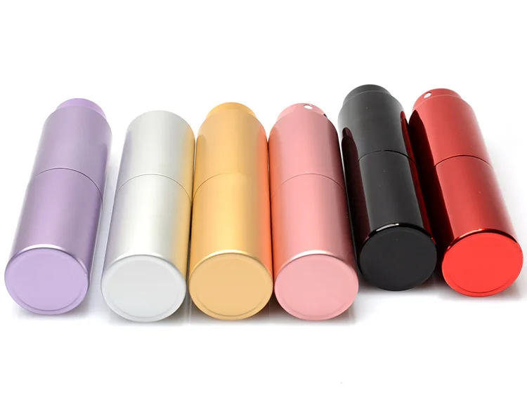 Wholesale 8ml 10 ml 15ml 20ml Mini Matte Black Personalized Pump Refill aluminium spray bottle 20ml