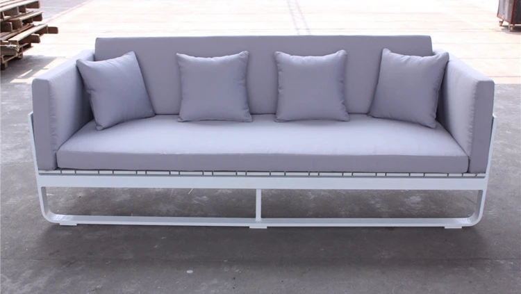Plastic Wood Exterior Modular Sofa Patio Garden Sofa Outdoor Furniture Weather-resistant Modern Aluminum Steel Outdoor Sofa Set