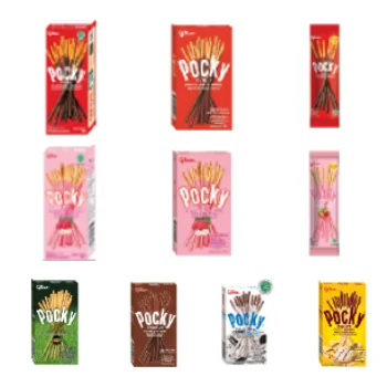 Indonesia Biscuit Chocolate Strawberry Choco Banana Cookies and Cream Sweet Stick Variety Pack Best Selling Snack