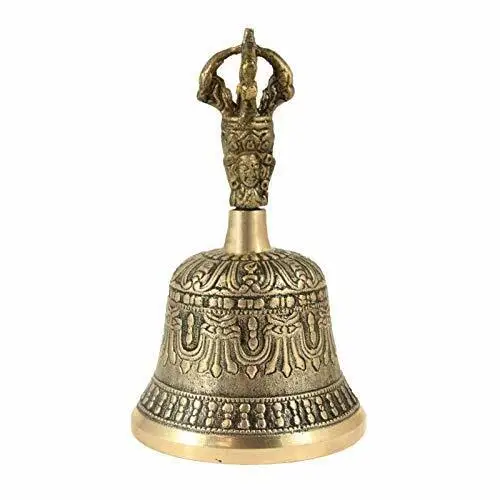 Metal Brass Bell for Self Healing Meditation Prayer and  Yoga Nepali Bell Buddhist