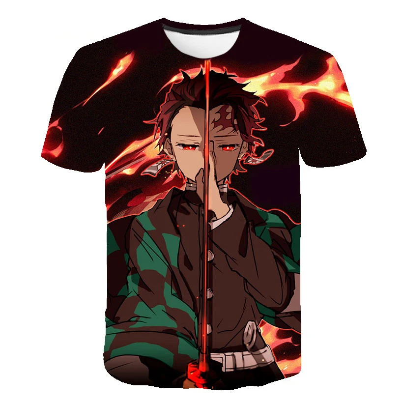Free Shipping 3D Cartoon Shirt From Men Anime Demon Slayer T-Shirt Digital Printing Tops Men All Over Print tshirts Tees T-Shirt