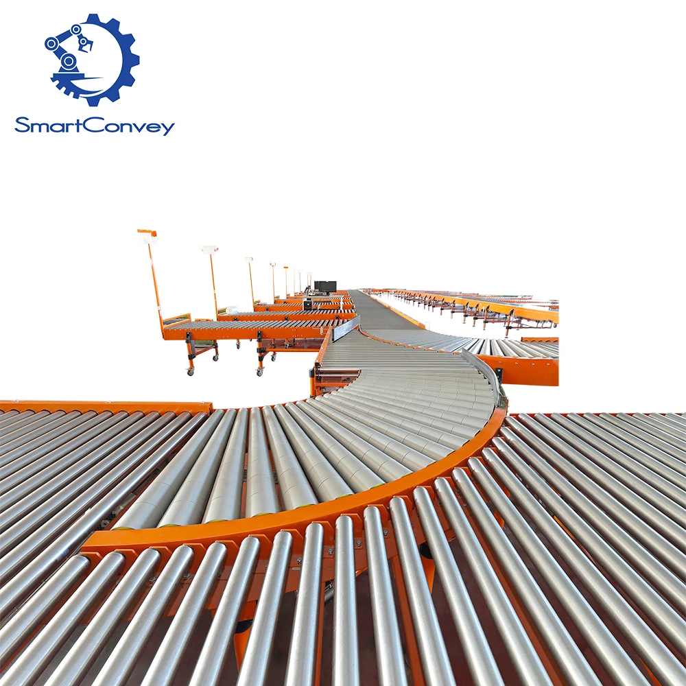 Industrial Factory Electric Power 90 Degree 180 Degree Turning Roller Conveyor