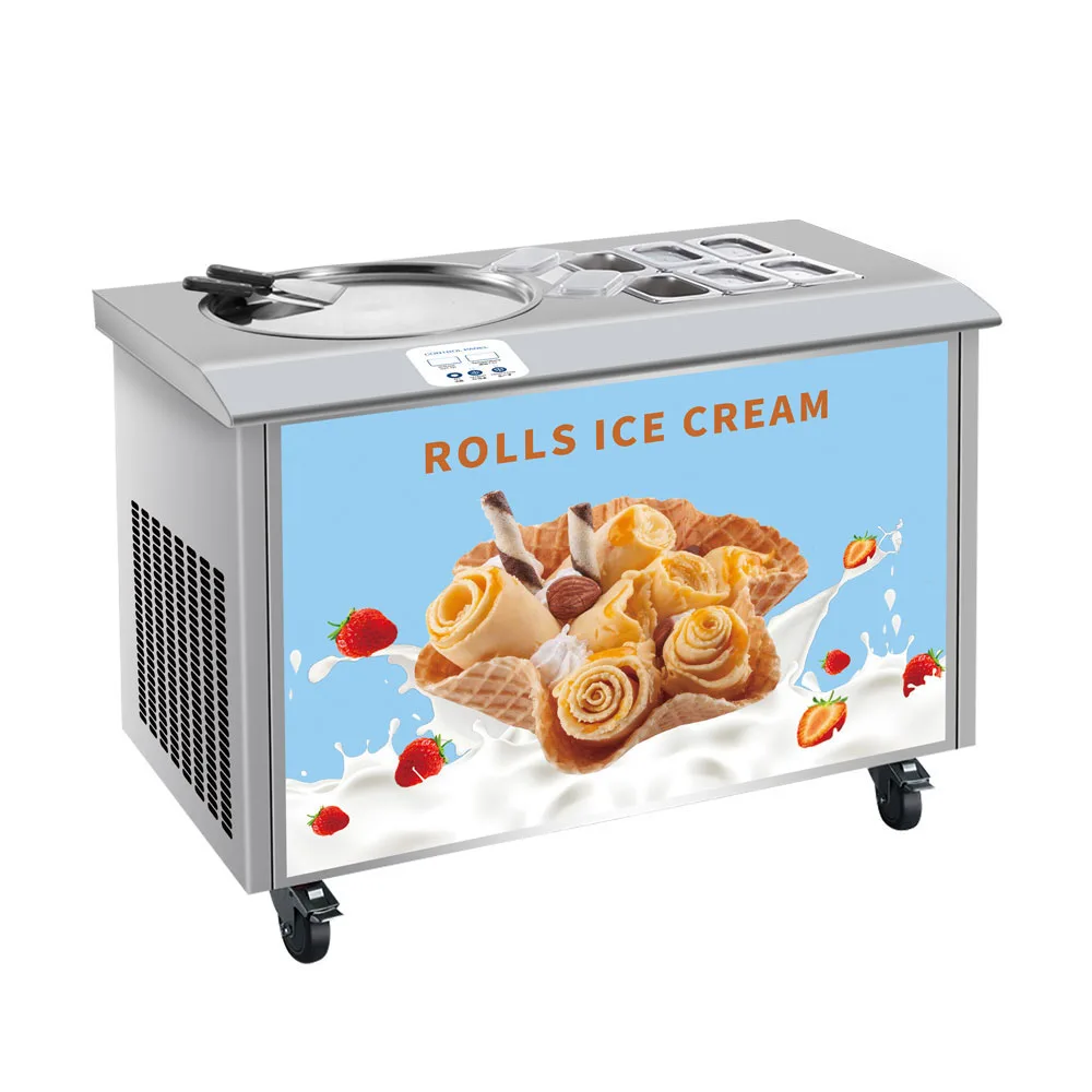 CE approved commercial  ice frying machine ice cream cold plate machine magic pan ice cream maker for sale