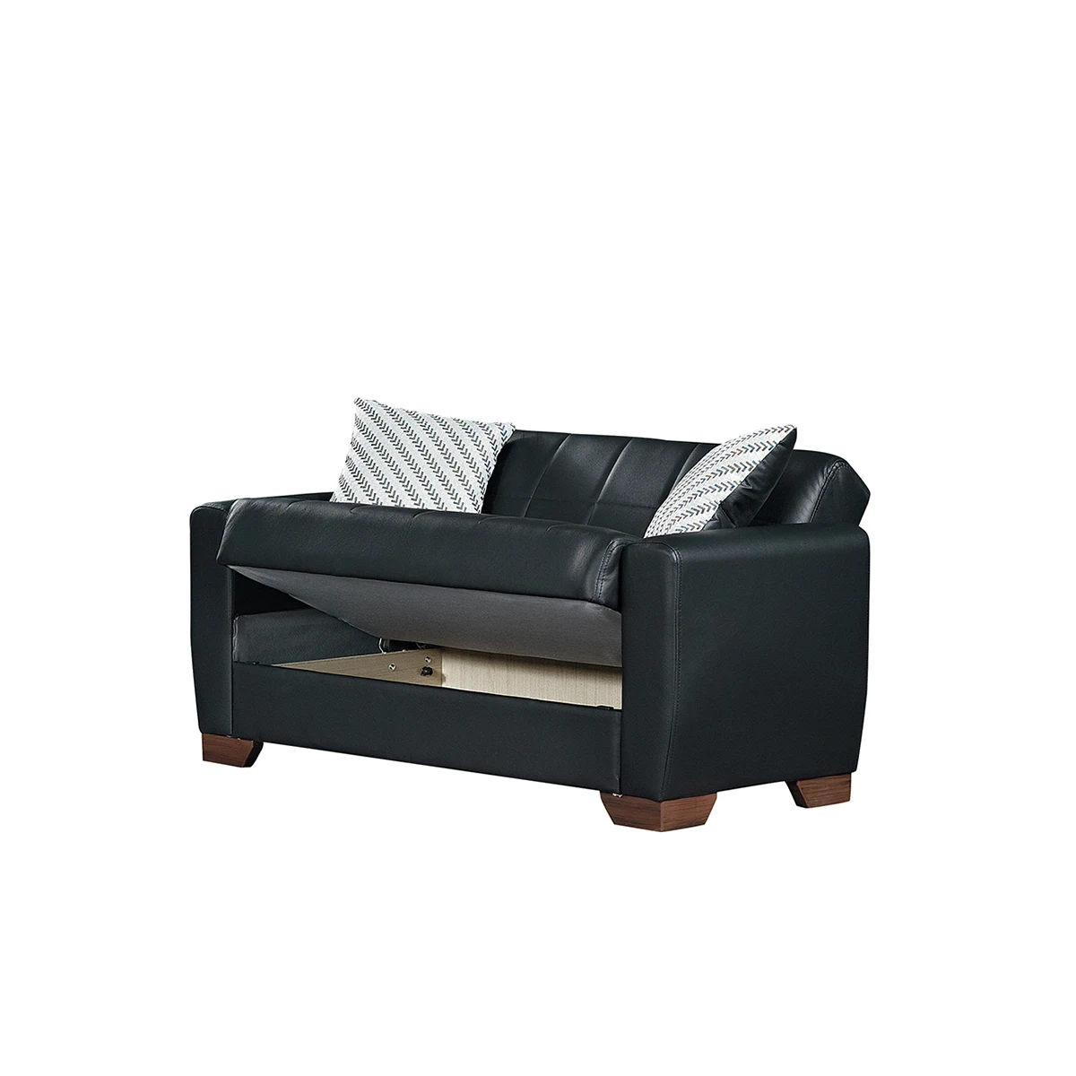 High Quality Furniture Big Sofa Bed Black Fabric 3 Seater Sofa Bed With Storage