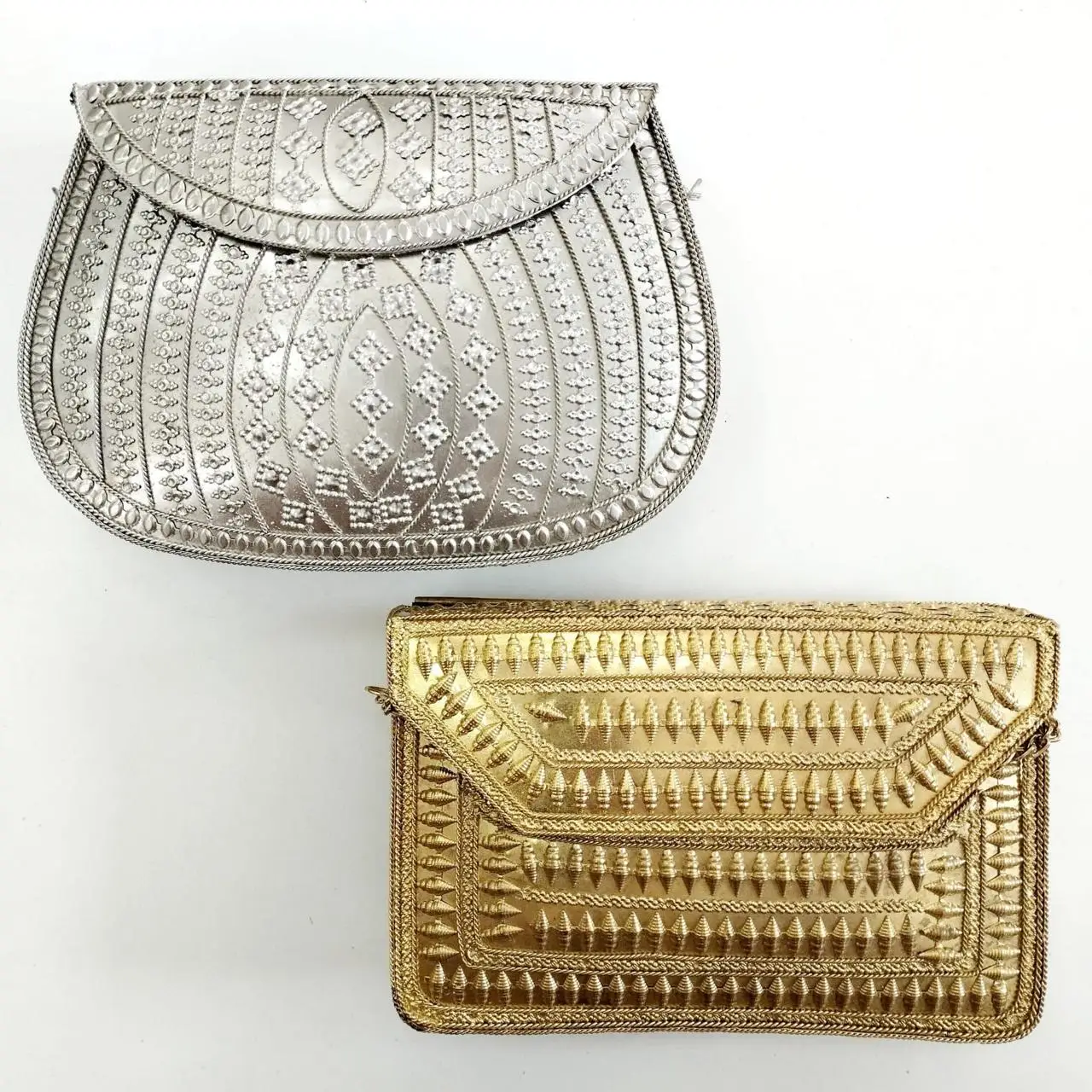 Best Quality Natural Brass Clutch Handmade Designer Bridal Evening Golden Clutch Bag For Bridal By HF CRAFT