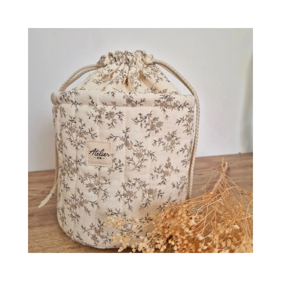 3D Baby Toy Bucket Storage Hanging Bag Quilted Embroidered Mummy Diaper Bag With Tote Kids Bottle Bucket Bag