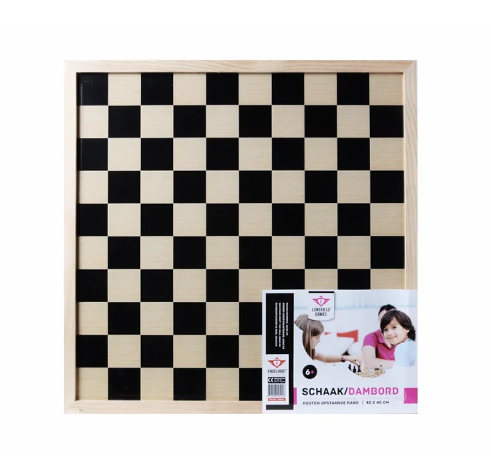 Longfield Games Chess And Checker Board Double-Sided Printed Packed In Foil 40 x 40cm Wholesale Chess Games EU