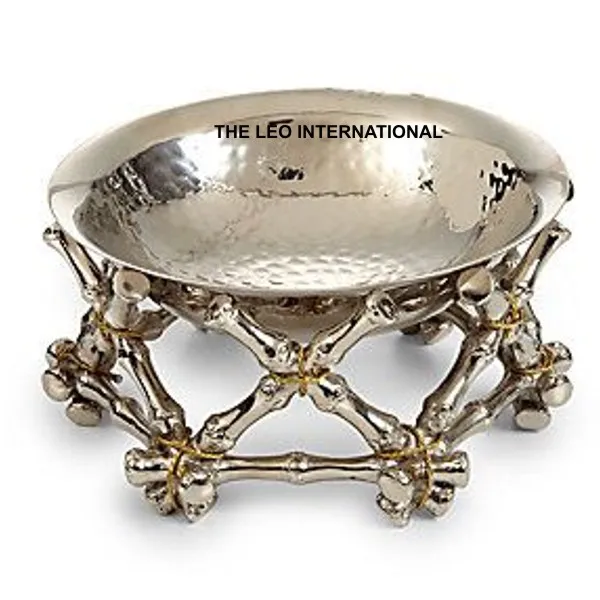 metal 3 tier decorative nut  and chocolate serving bowl hotel salad bowl