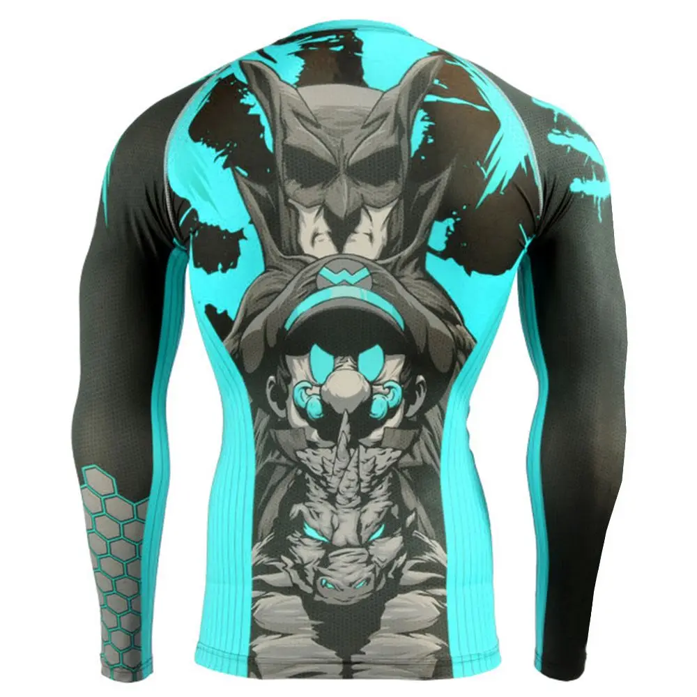 Custom Spandex Polyester Compression bjj T Shirt For Men Powerlifiting Mma Jiu Jutsu Rash Guard Wholesale