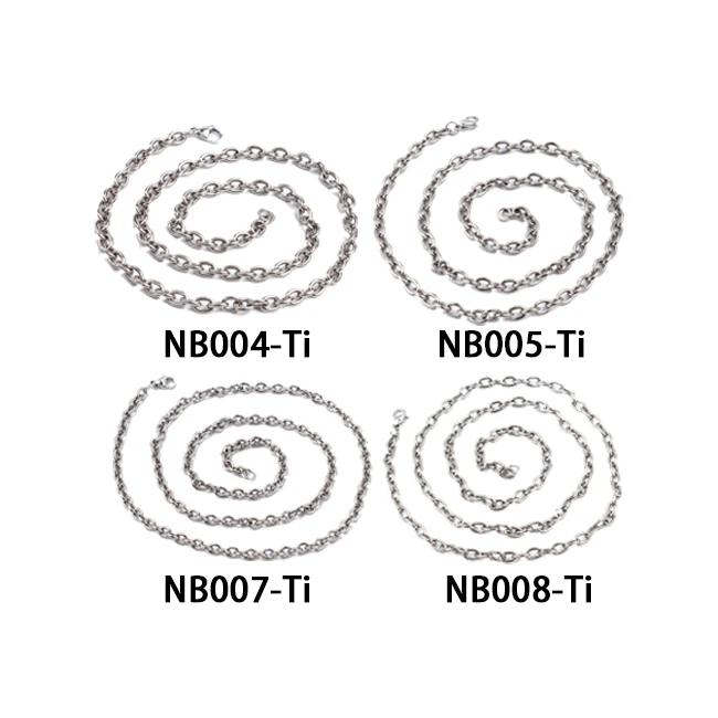 titanium Custom Necklace OEM wholesale hip hop Man titanium Fashion jewelry fine Chain Stainless steel titanium Men for Necklace