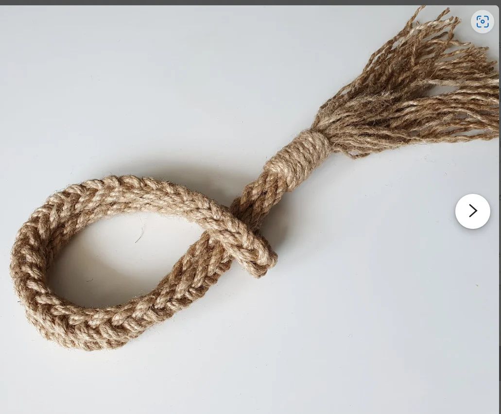 Curtain Holdback..Weaving from jute rope with a tassel..Curtain Tie Backs Nautical Decor-Industrial holdbacks Twisted Jute Rope