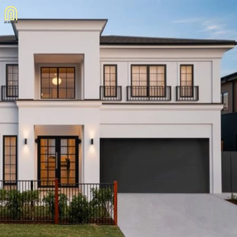 Alucasa European Residential Automatic Roll Up Aluminum Frosted Glass Bi Folding Garage Door