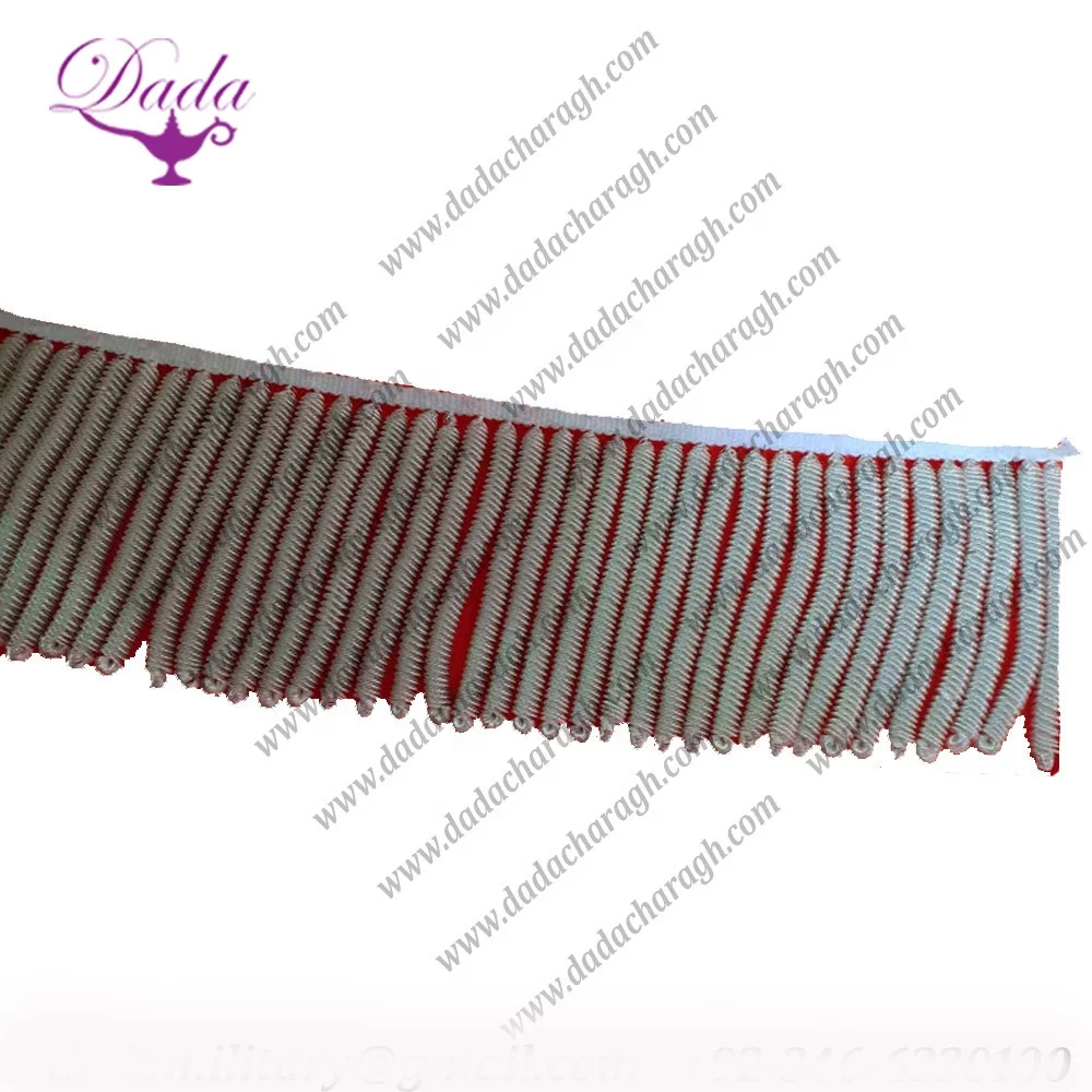 5cm dull Silver thick bullion wires fringe metal 7mm thick diameter metallic ceremonial Decoration vestment church costume trims