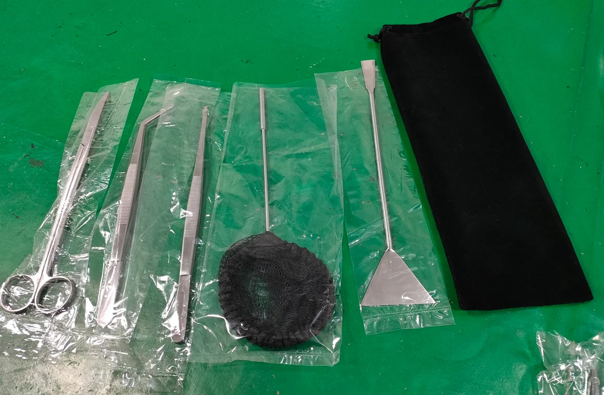 Long Stainless Steel Aquarium Aquascaping Tools Kit  Aquatic Plant Tweezers Scissors Spatula Landscaping Cleaning Tool Set