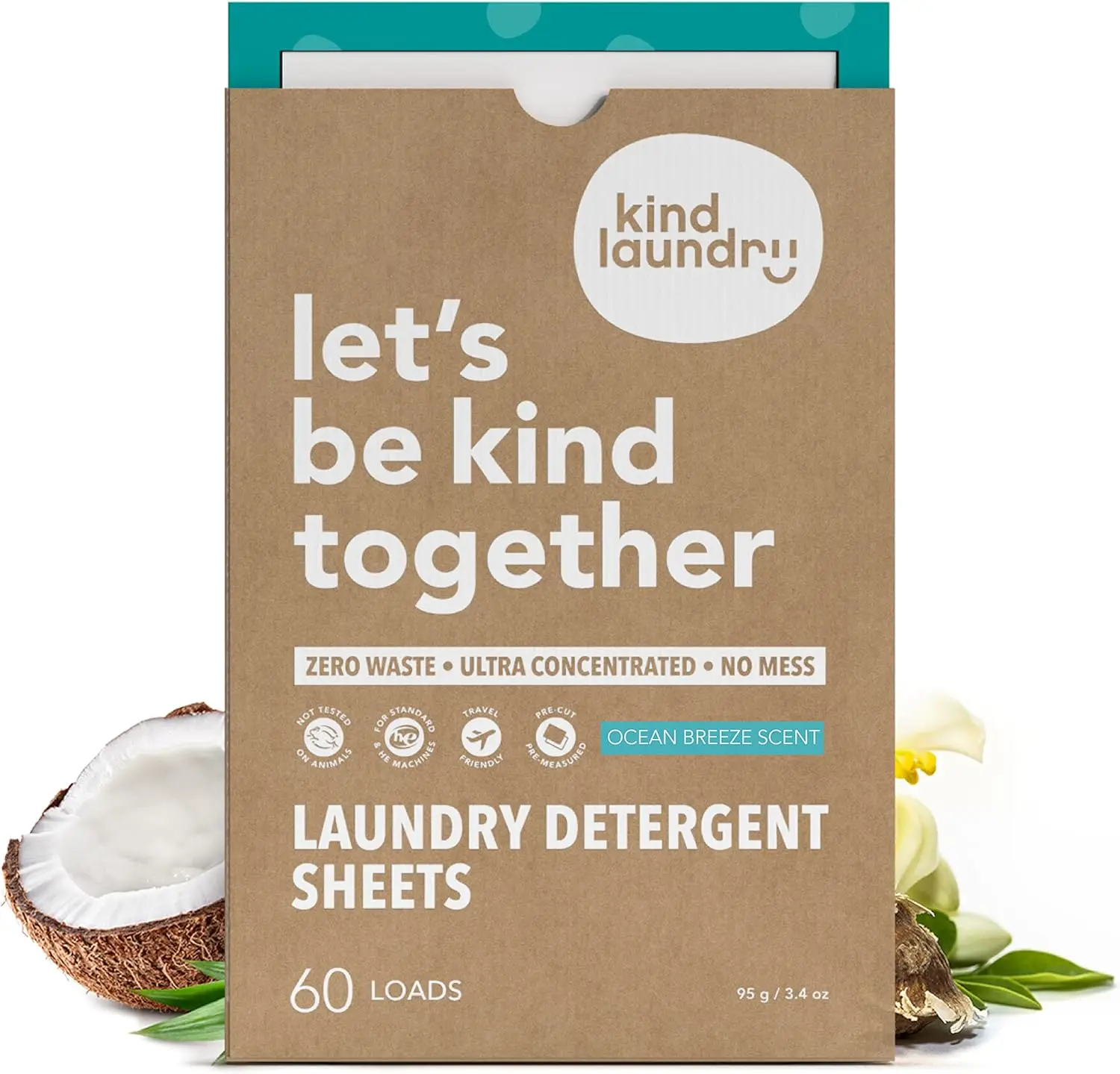 Detergent Sheets with Powerful Stain-Fighting Enzymes - Biodegradable Plant Powered Eco-Friendly Laundry Soap Sheets